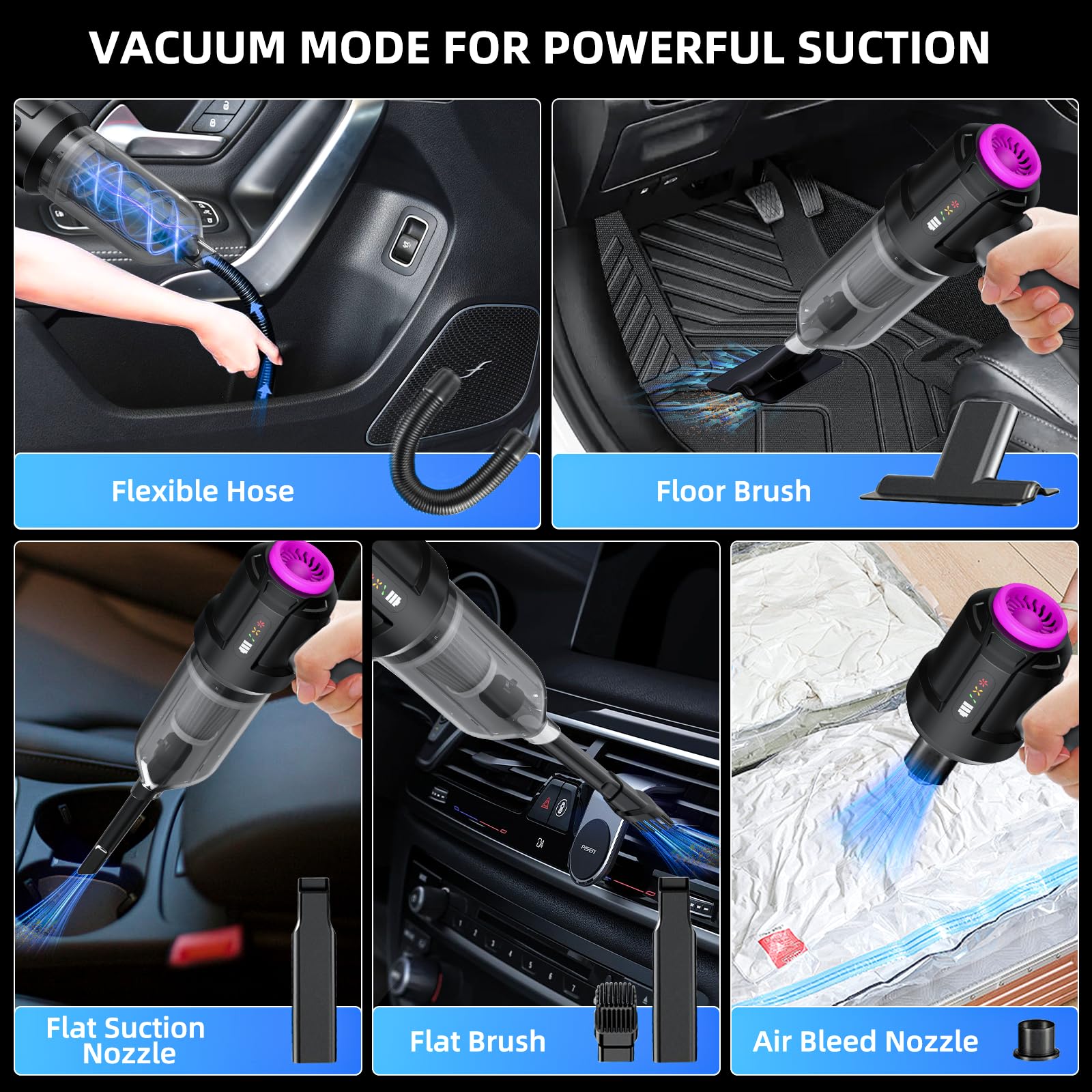 Kimdog vacuum with attachments ready for home and travel tasks