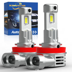 KIMLATAR H11 bulbs pack 2 front view ready for quick plug-and-play upgrade.