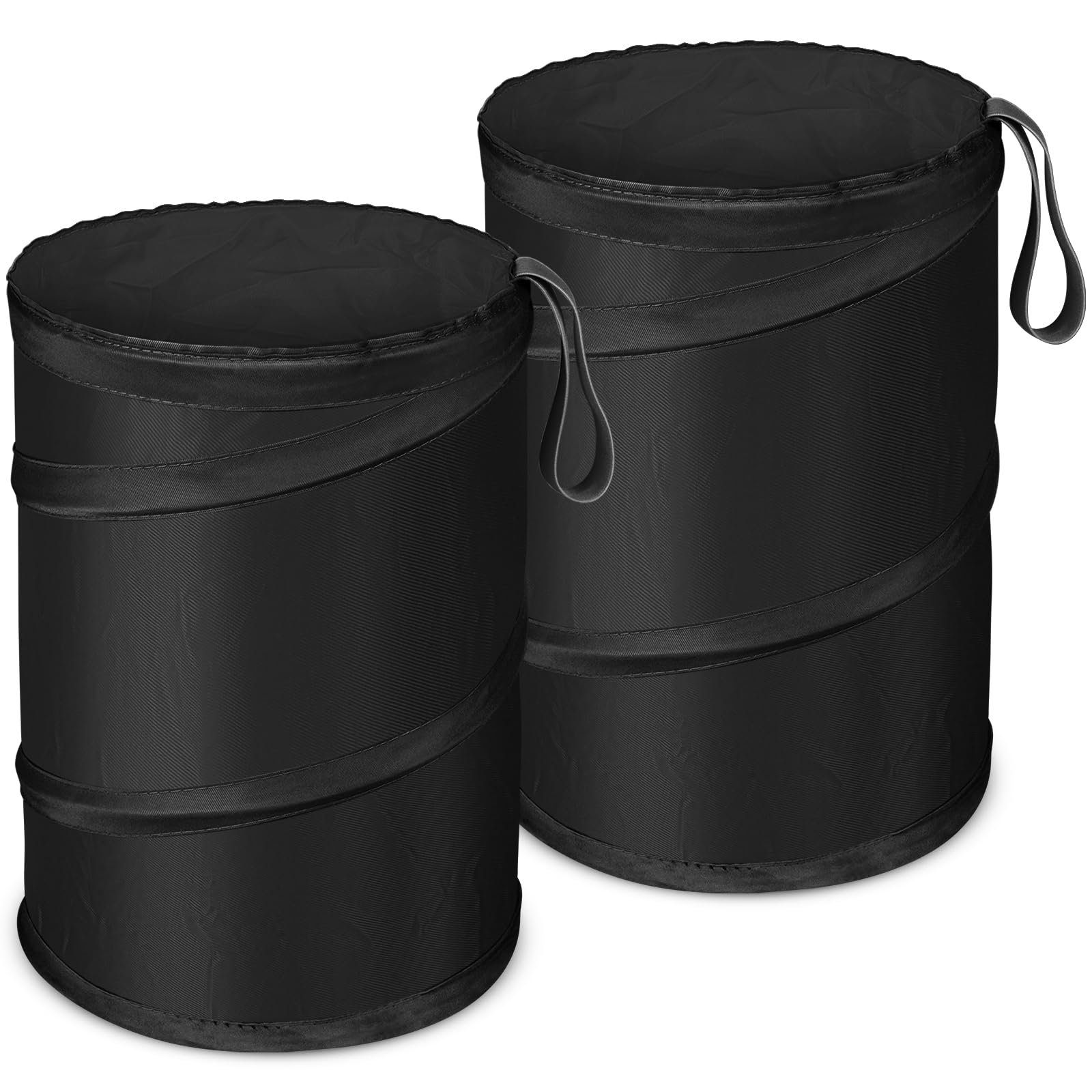 Kincown car trash bin pops up for easy waste disposal.