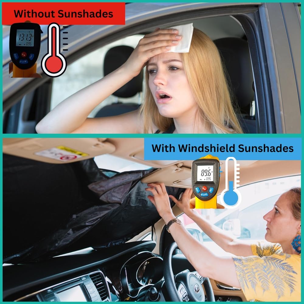 Kinder Fluff interior protection shields dashboard and seats from sun.