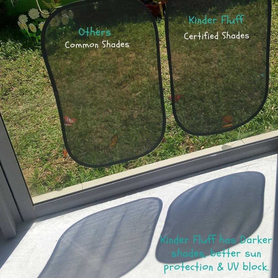 Kinder Fluff compatible with multiple vehicle sizes and tint levels