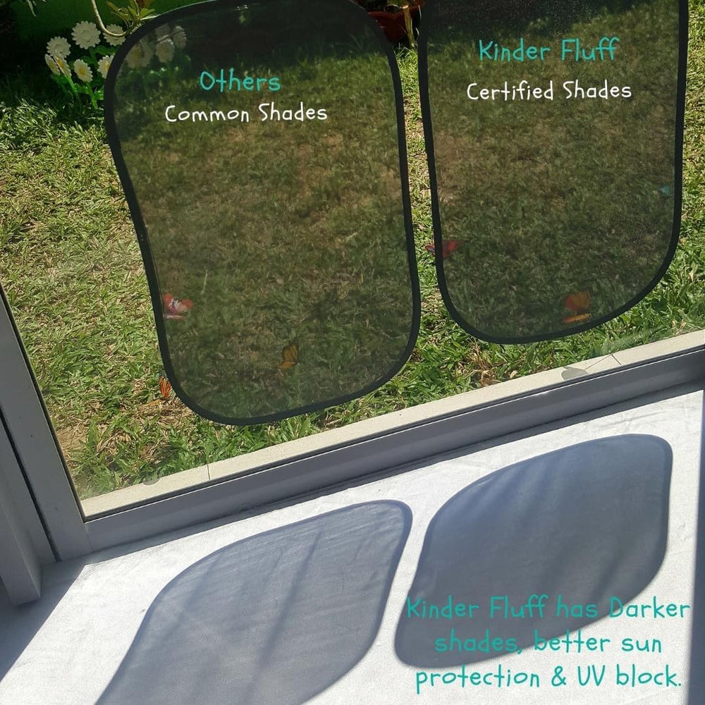 Kinder Fluff compatible with multiple vehicle sizes and tint levels