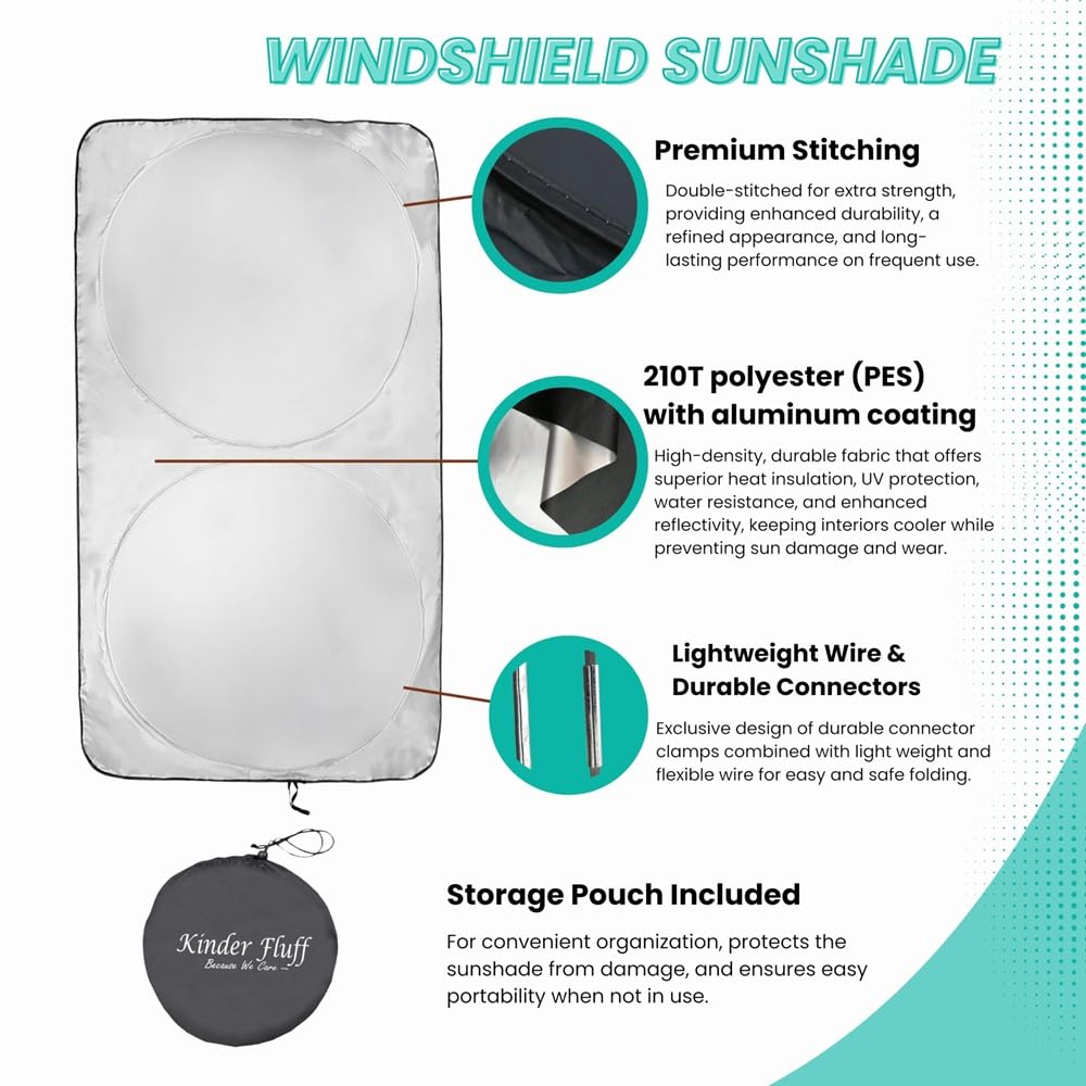 Kinder Fluff storage pouch included keeps shade organized.