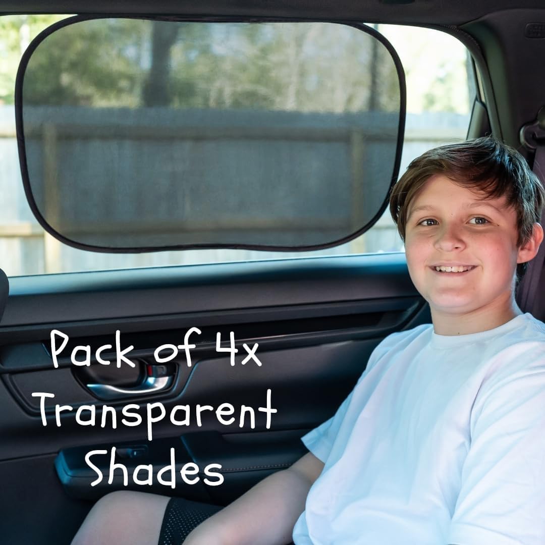 Kinder Fluff UV shield side window coverage maintaining visibility
