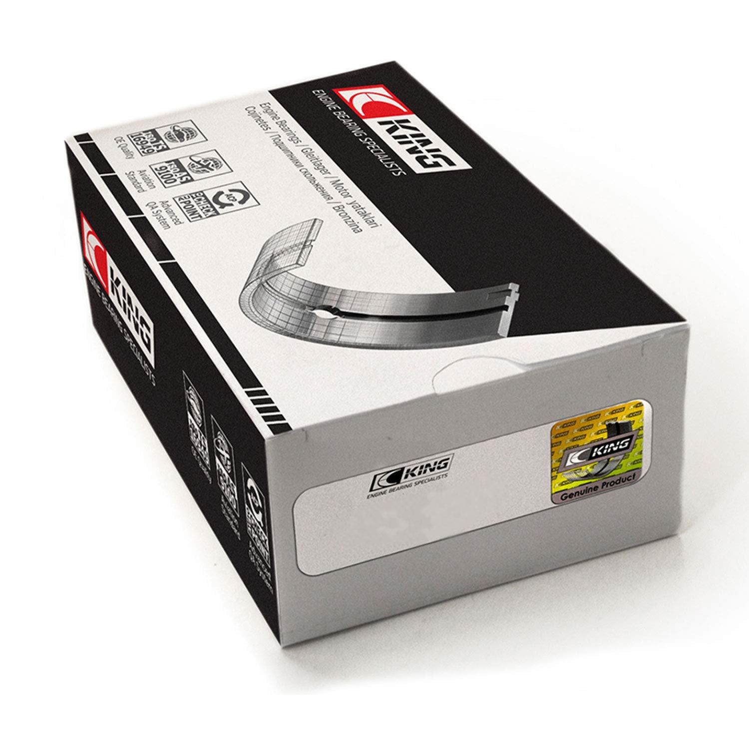 King Engine Bearings CR807SI rod bearing set origin Israel confirms quality and authenticity.
