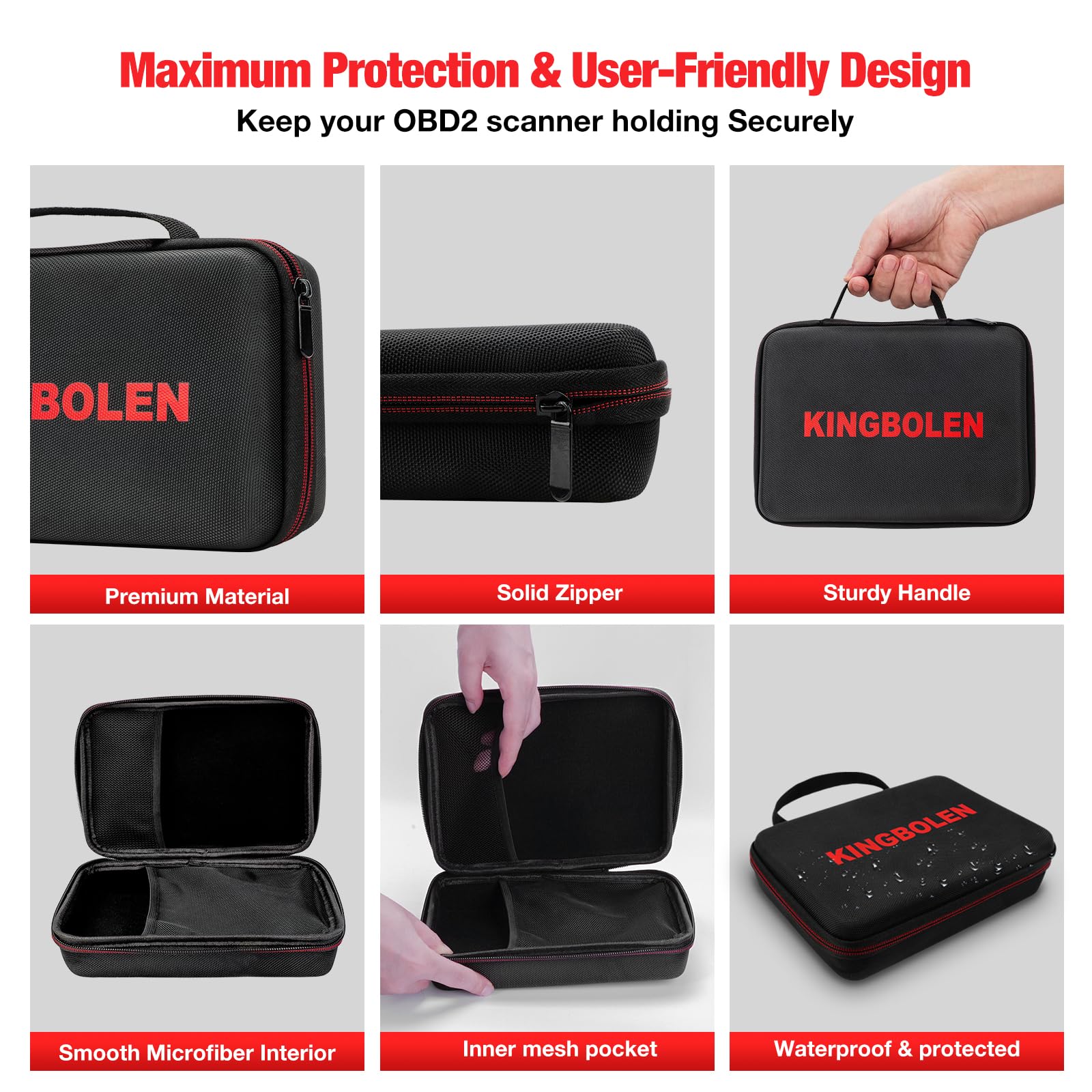 Portable KINGBOLEN handle enables easy carrying between jobs.