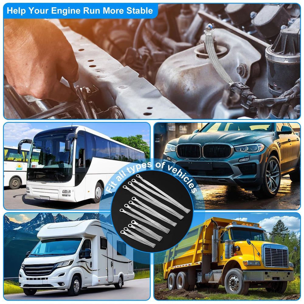 Kingdder engine grounding kit for quick, secure vehicle grounding