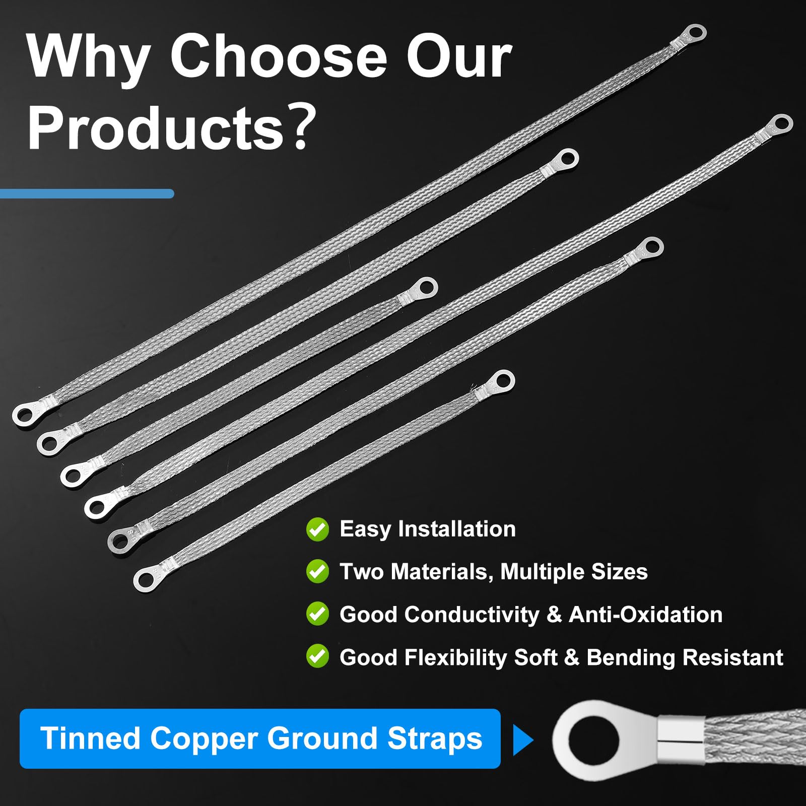 Kingdder 20-inch grounding strap enables extended reach for secure connections