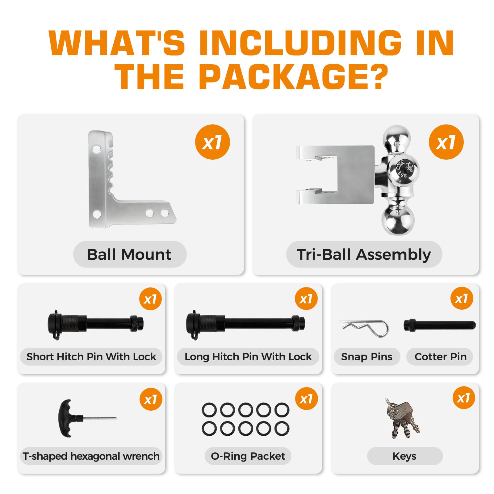 Kingfun anti-theft pin protects trailer attachment during transport