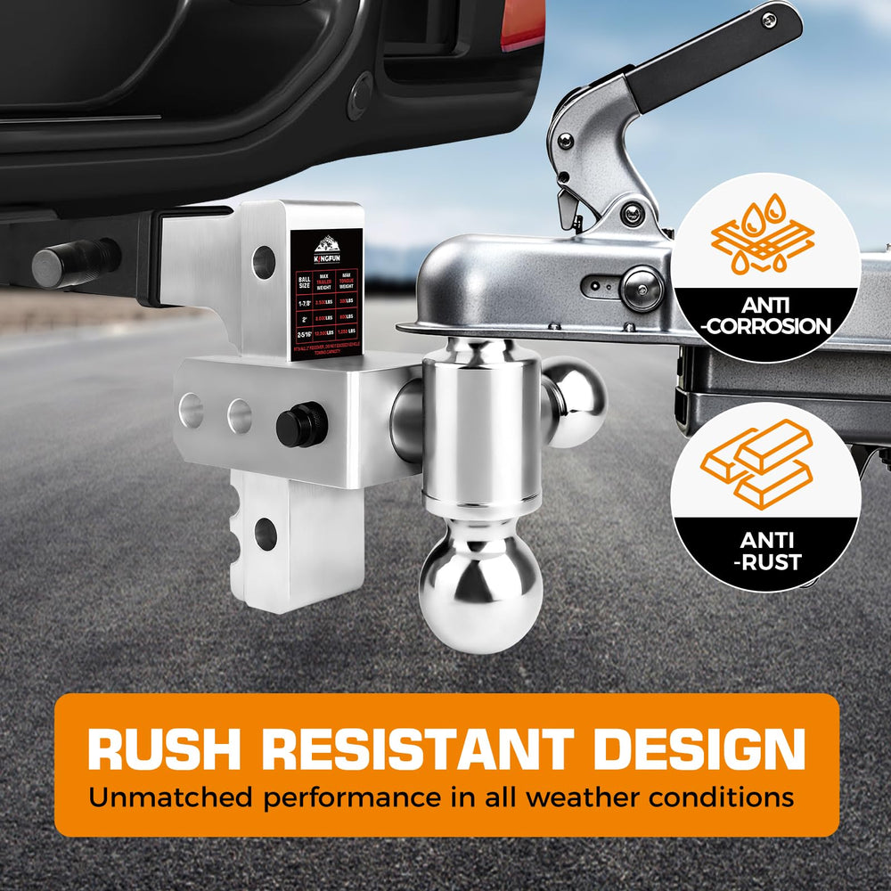 Kingfun heavy-duty aluminum construction delivers strength and corrosion resistance