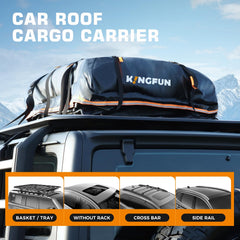 Kingfun cargo carrier offers extra-large storage for travel gear.
