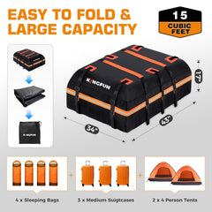 Kingfun universal compatibility fits cars with or without roof racks