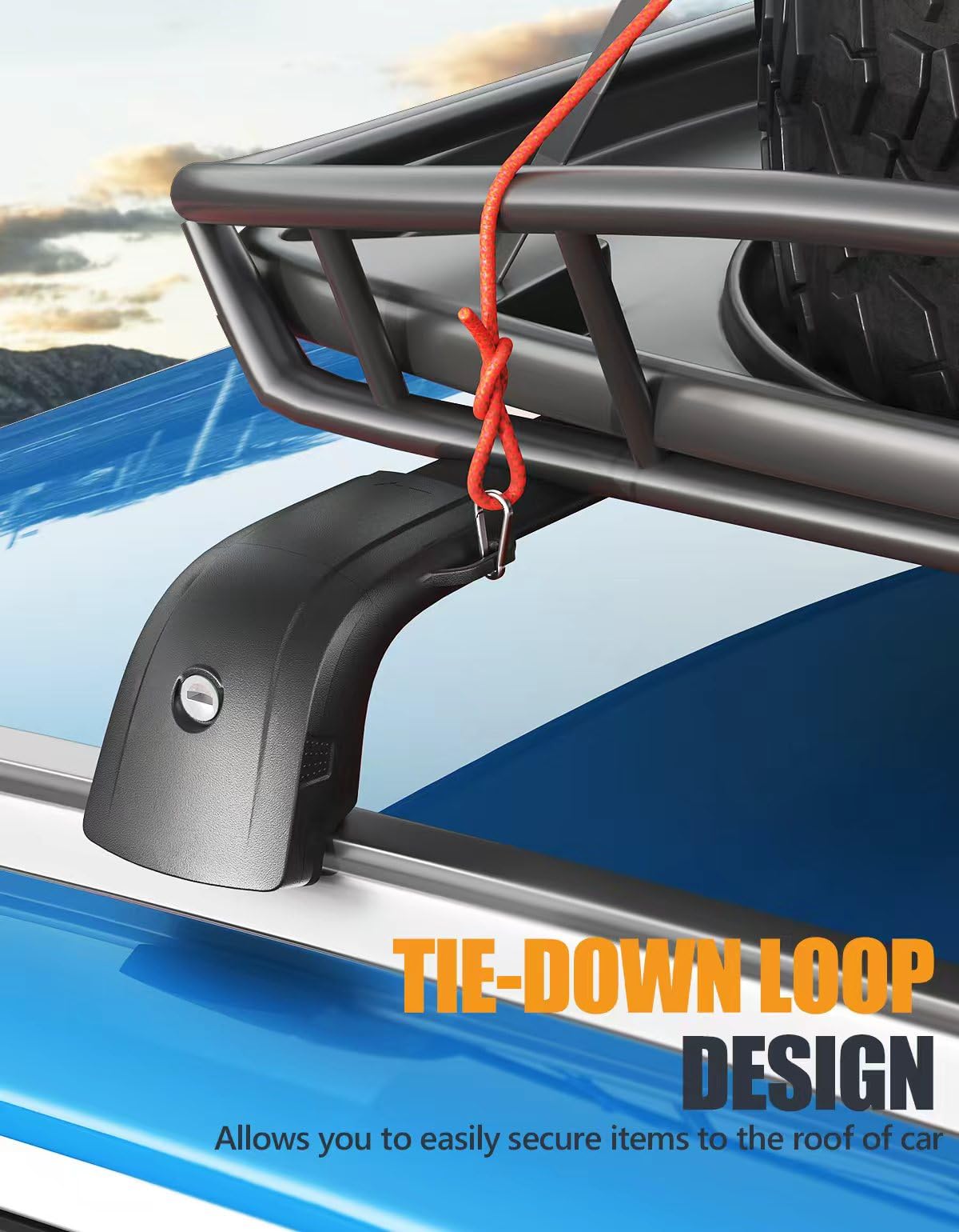 KINGGERI aerodynamic roof rack design reduces wind noise at speed