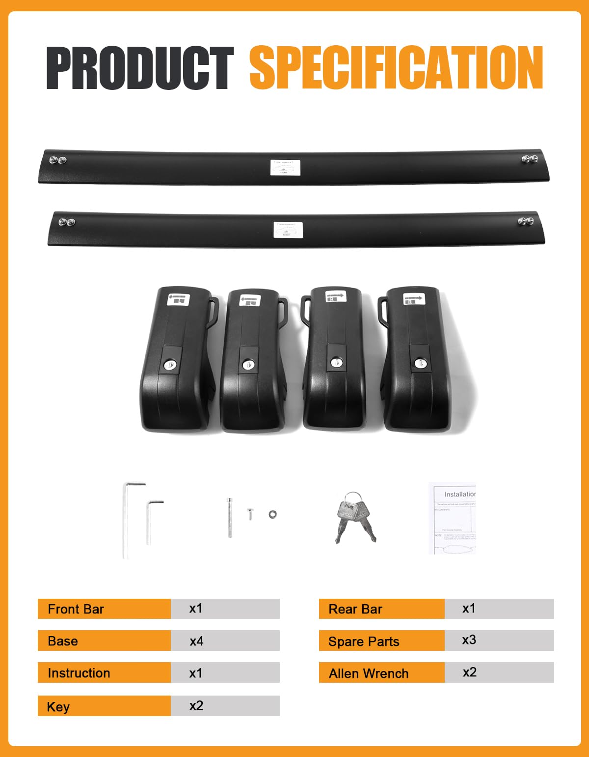 KINGGERI raised-rail compatibility optimized for Telluride X-Line models