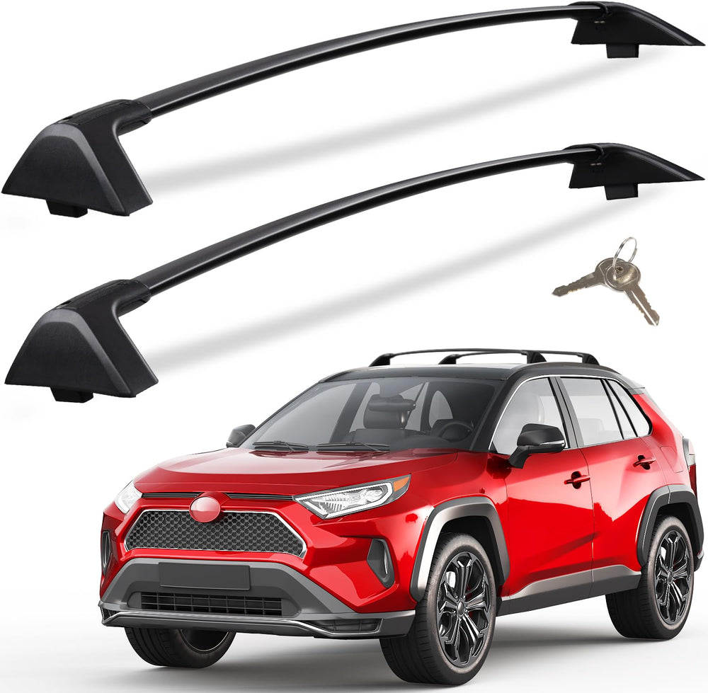 Kinggeri roof rack crossbars, heavy-duty aluminum construction for secure cargo.