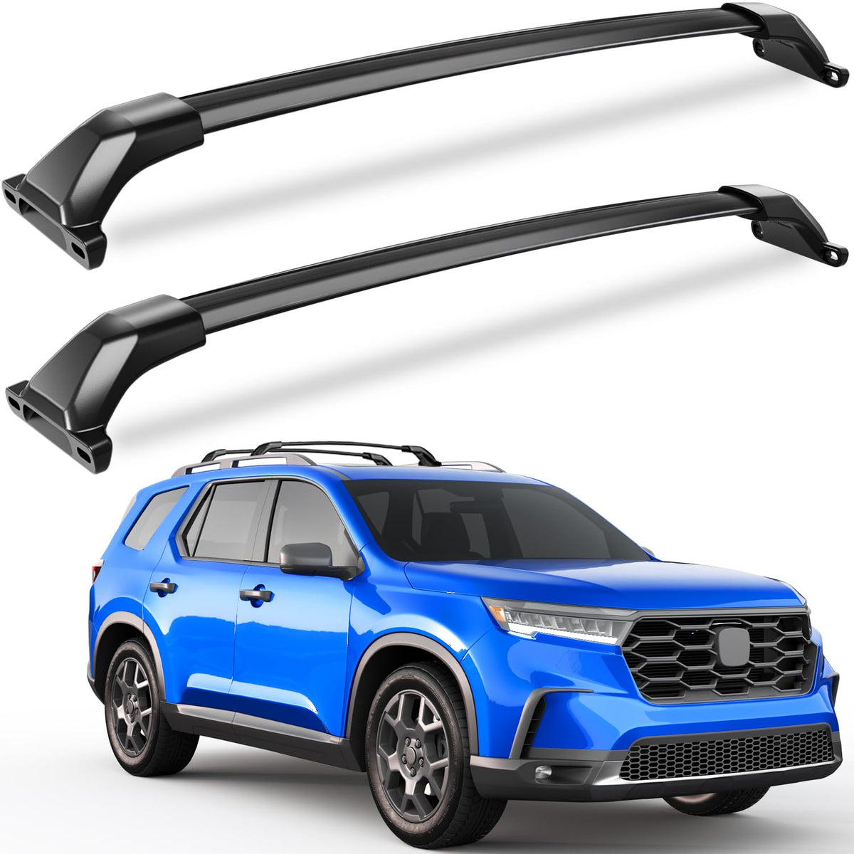 KINGGERI roof rack cross bars installed on Honda Pilot for secure cargo transport