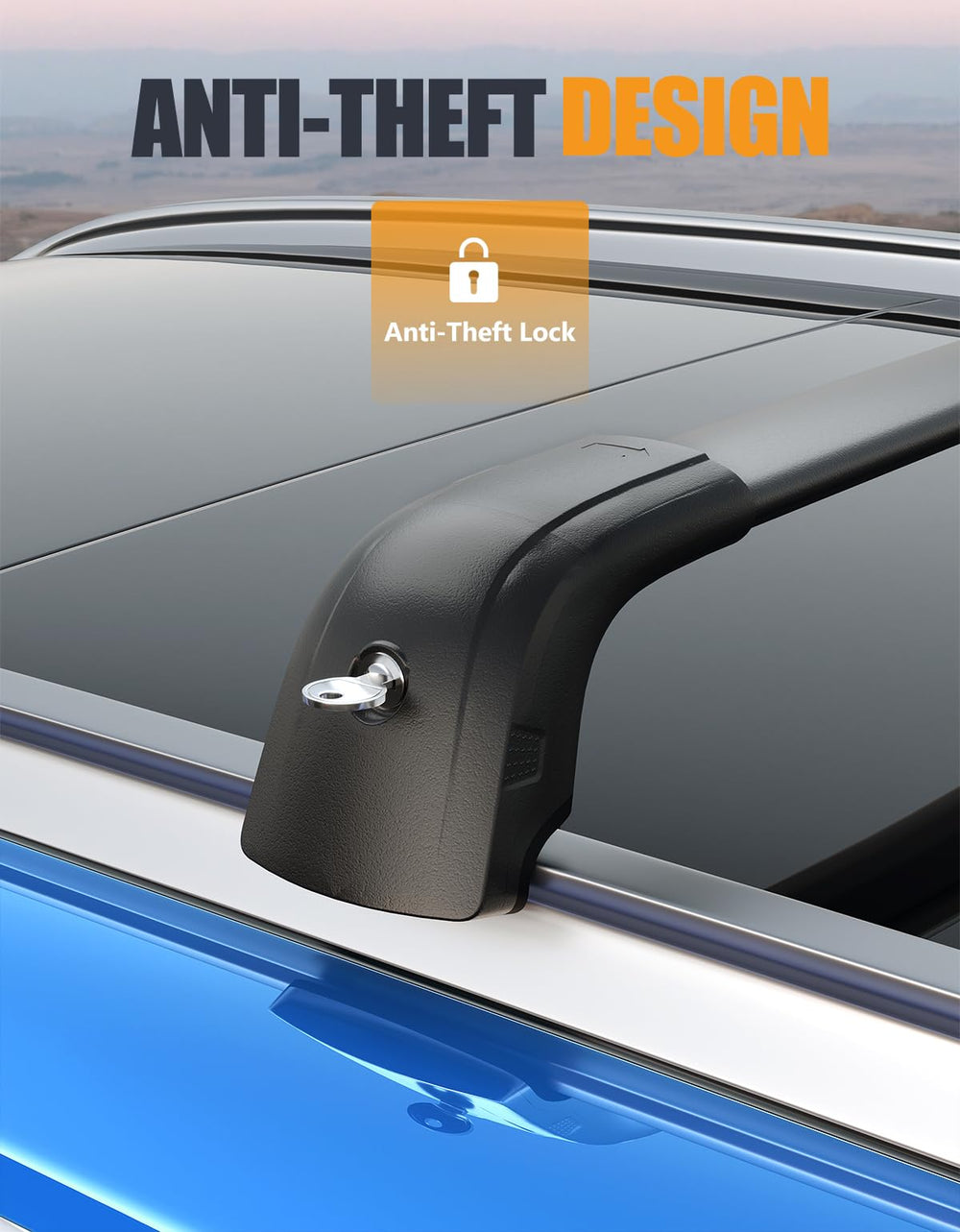 KINGGERI crossbars showing integrated tie-down loops for securing gear