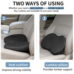 Kingleting car seat cushion side profile highlights height boost for better view