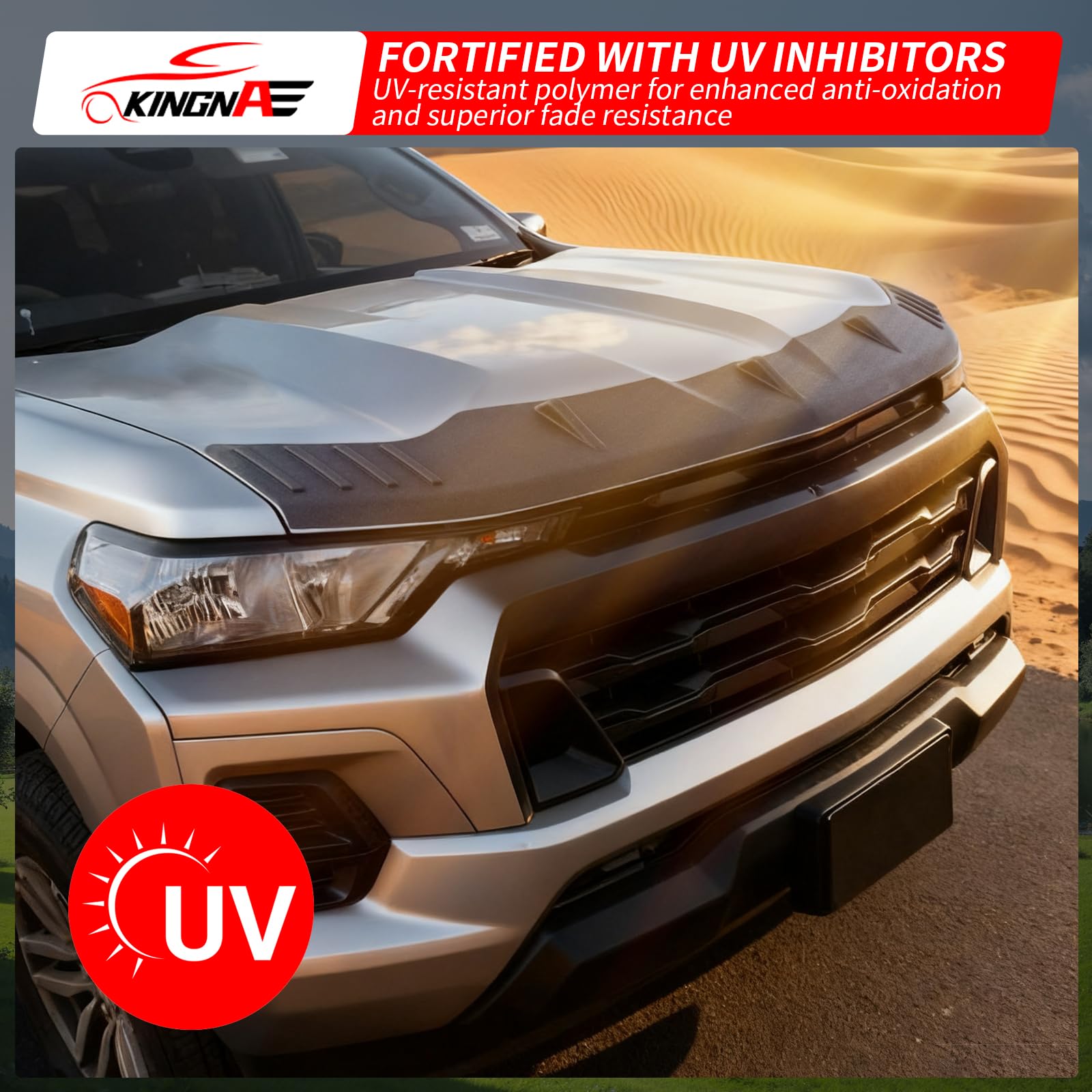 Kingna hood protector with adhesion promoter and tape, installation-ready.