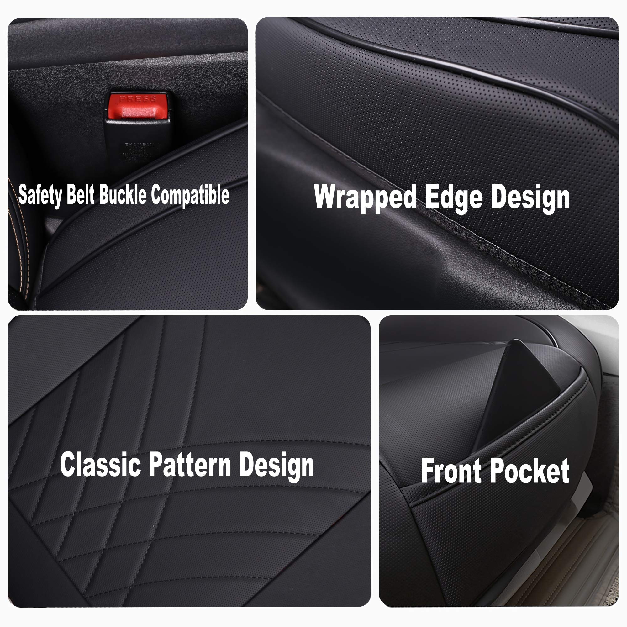 Kingphenix anti-slip bottom design keeps seats in place during drives.