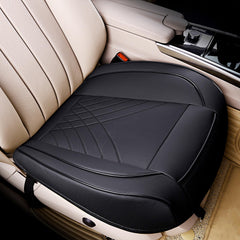 Kingphenix car seat cover shows durable leather stitching for lasting protection.