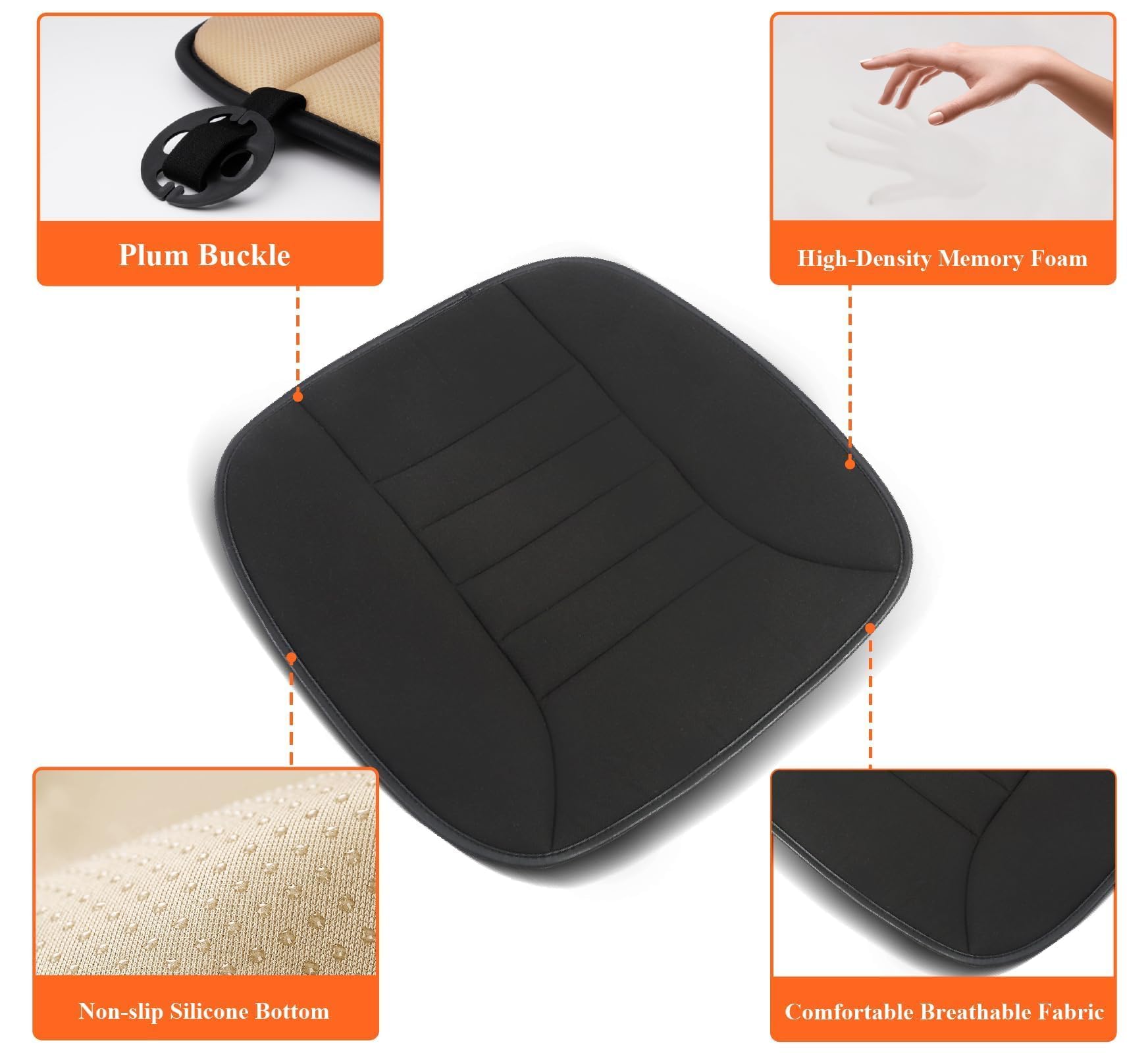 Kingphenix car seat cushion breathable fabric weave for all-day coolness