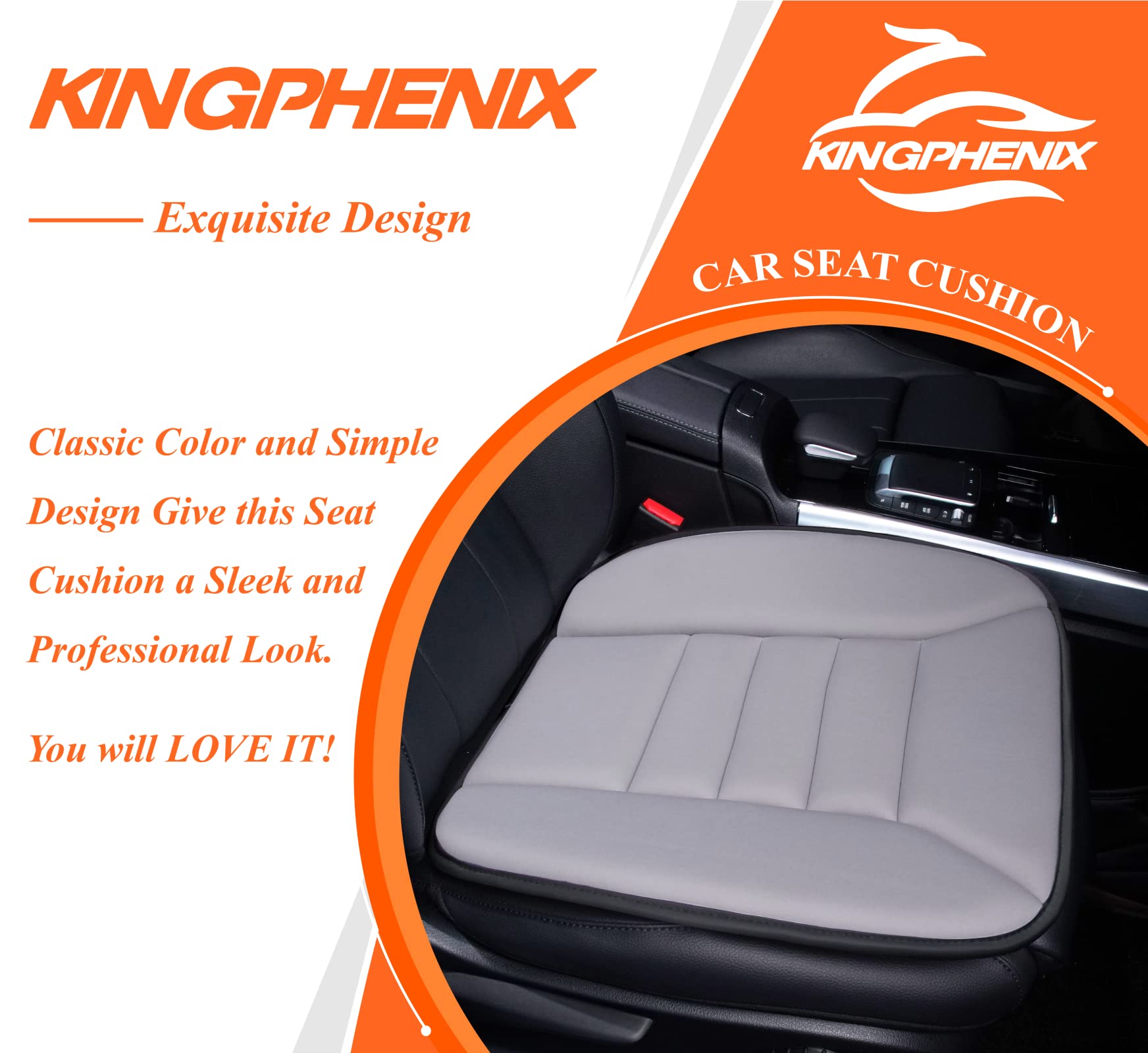 Kingphenix cushion with quick, tool-free installation on a seat