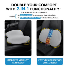 Kingphenix memory foam driver seat pad helps posture during daily commutes.