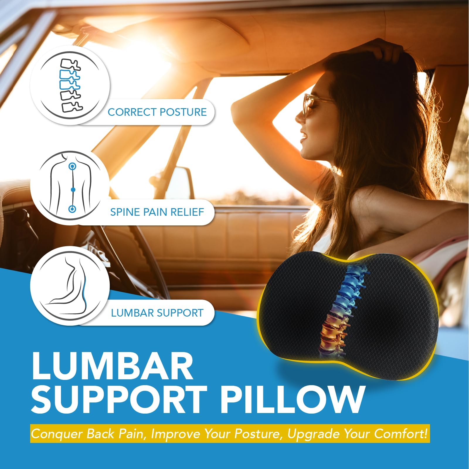 Kingphenix raised position cushion improves driving visibility