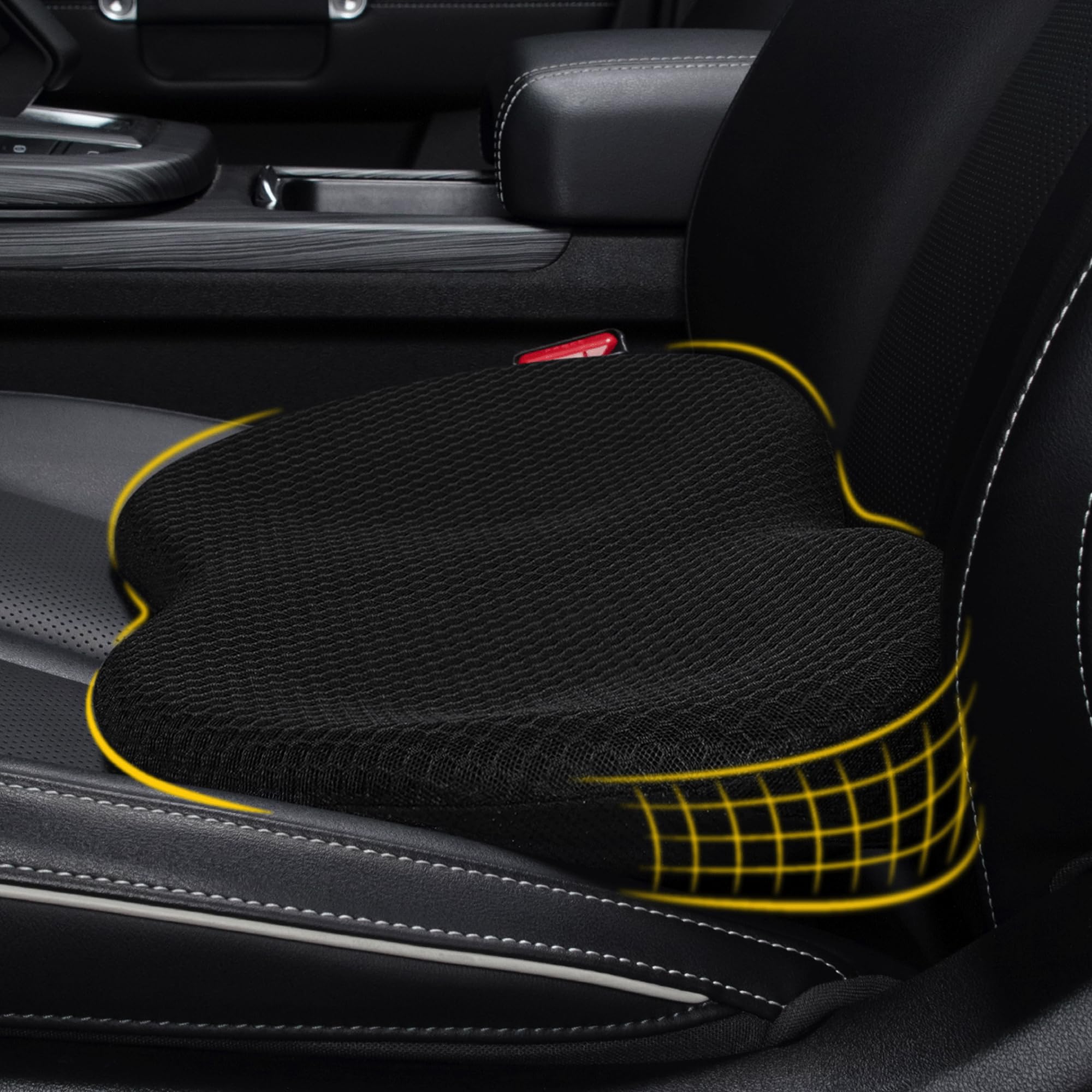 Kingphenix wedge seat cushion with memory foam for all-day comfort