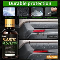 Crystal coating on bumper plastics provides durable protection