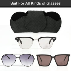 KINIVA vegan leather with diamond texture protects sunglasses from scratches.