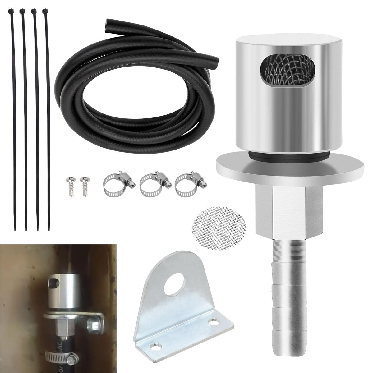 KINTLE remote-mount vent valve kit for convenient maintenance