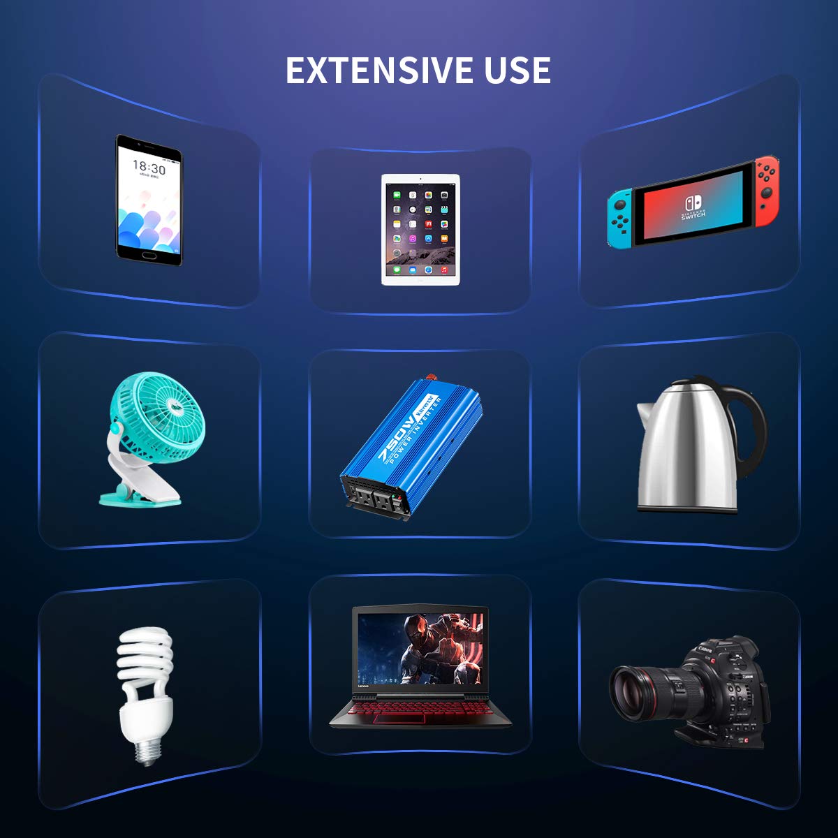Kinverch packaging includes cables, fuses, and manual for setup