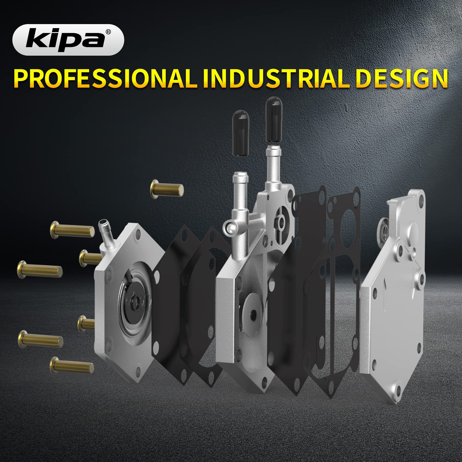 KIPA fuel pump for Polaris Magnum, clear view of compact, OEM-ready design.