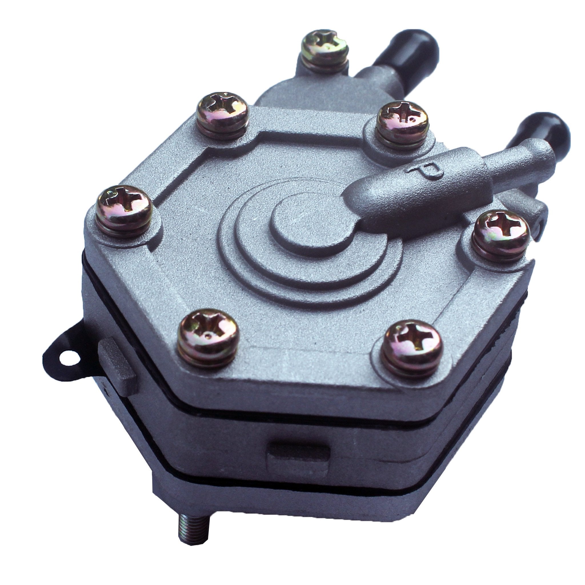 KIPA fuel pump for Predator Xpedition 325-425, angled shot emphasizes rugged construction.
