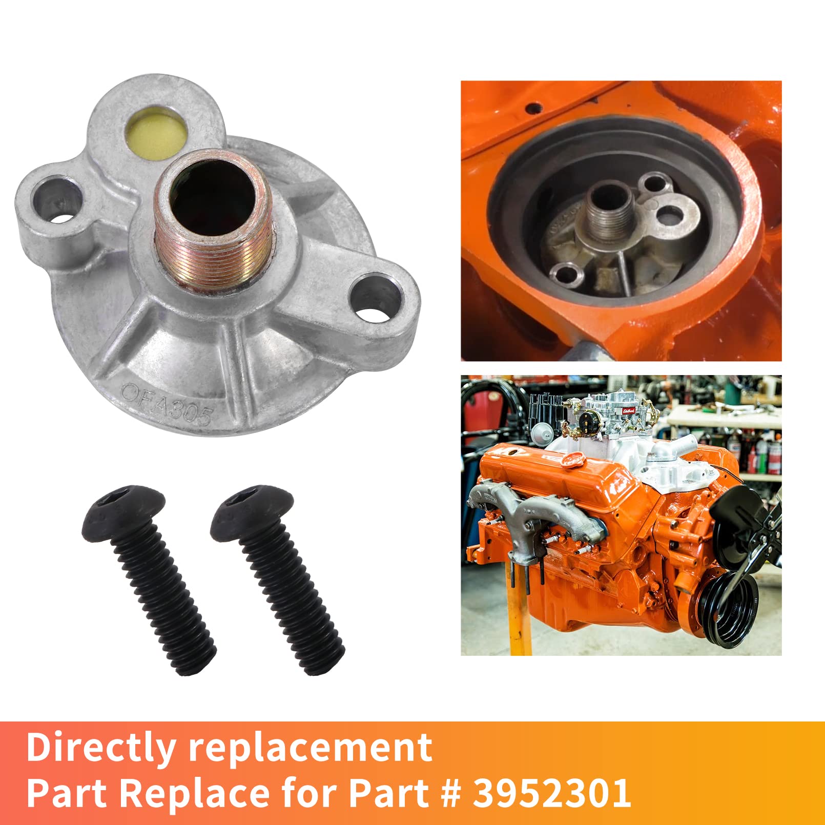 KIPA adapter close-up highlights bolt-on bypass design for reliable oil routing.