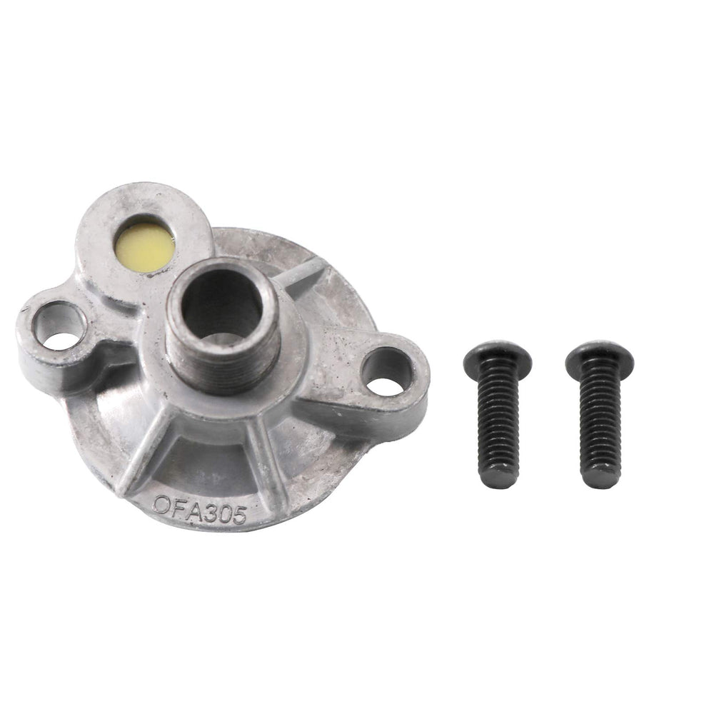 KIPA oil filter adapter installation view shows direct fit for Chevy SBC and BBC engines.
