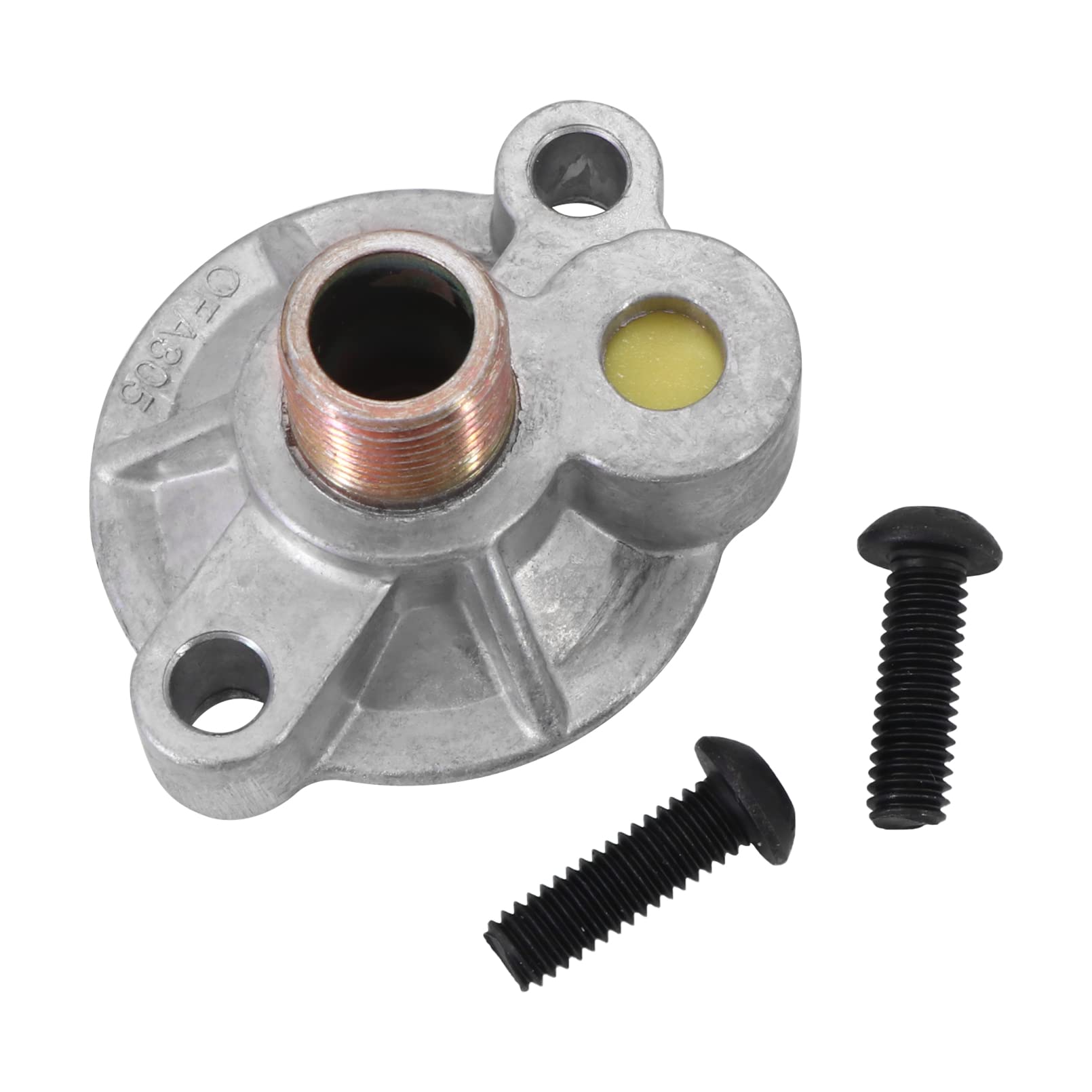 KIPA oil filter adapter in kit shows two bolts included, gasket note.