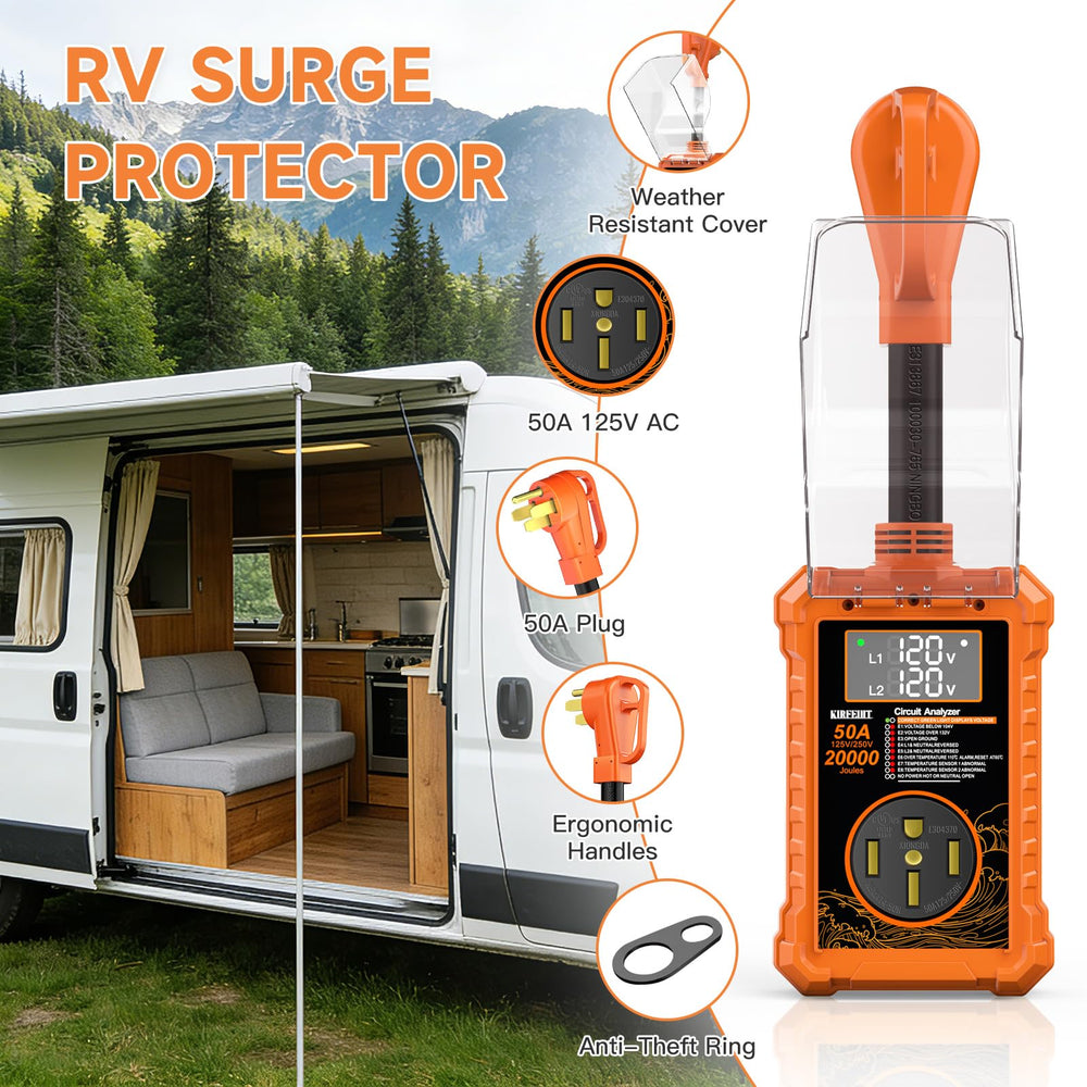 KIRFEIHT IP68 cover protects the unit from rain and dust.