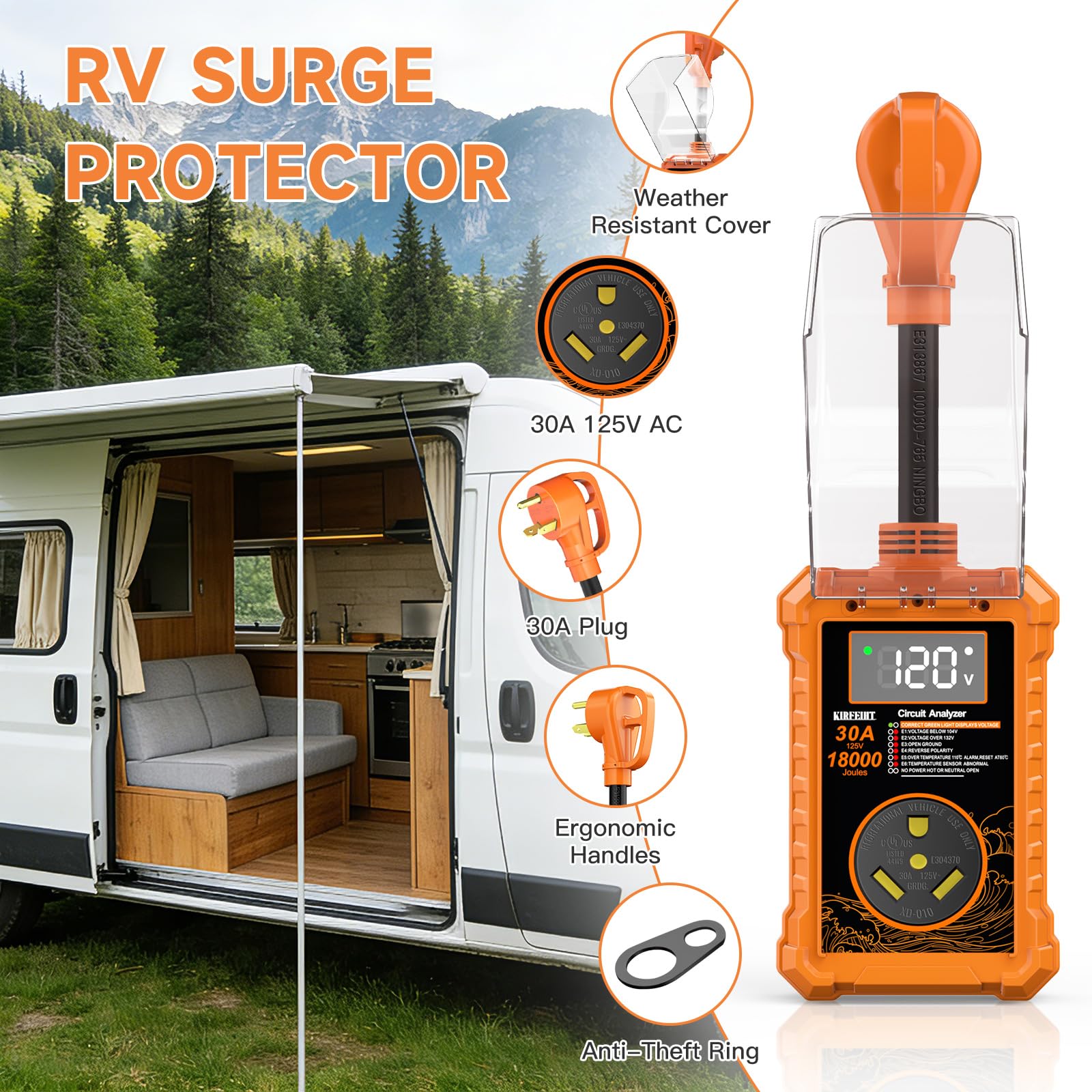 KIRFEIHT UL Listed and RoHS certified for reliable safety at the campsite.