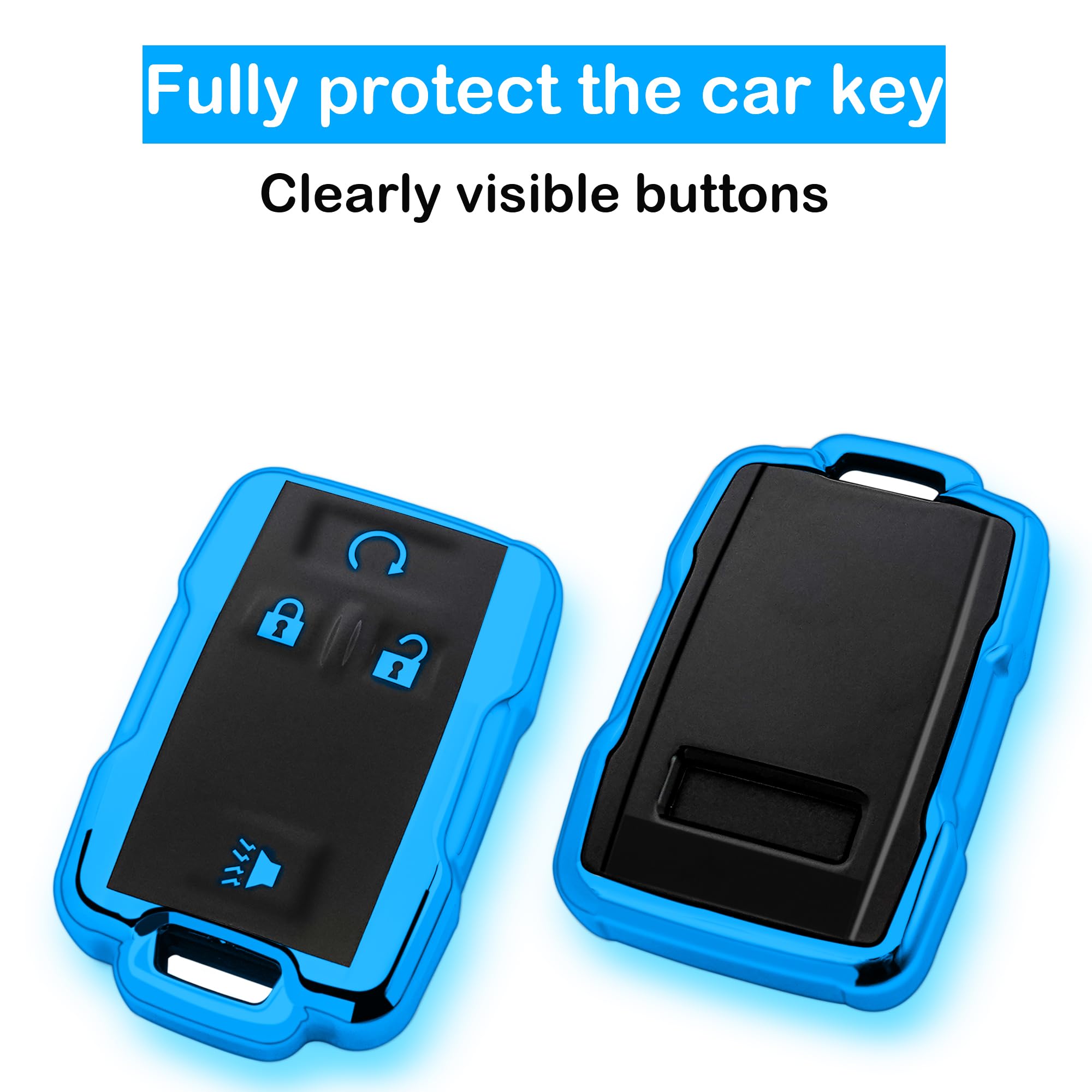 Kirsnda four-button fob compatibility for GMC/Chevy with seamless function