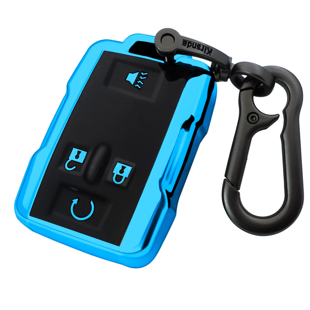 Kirsnda Chevrolet key fob cover blue with metal buckle protects your key on the road