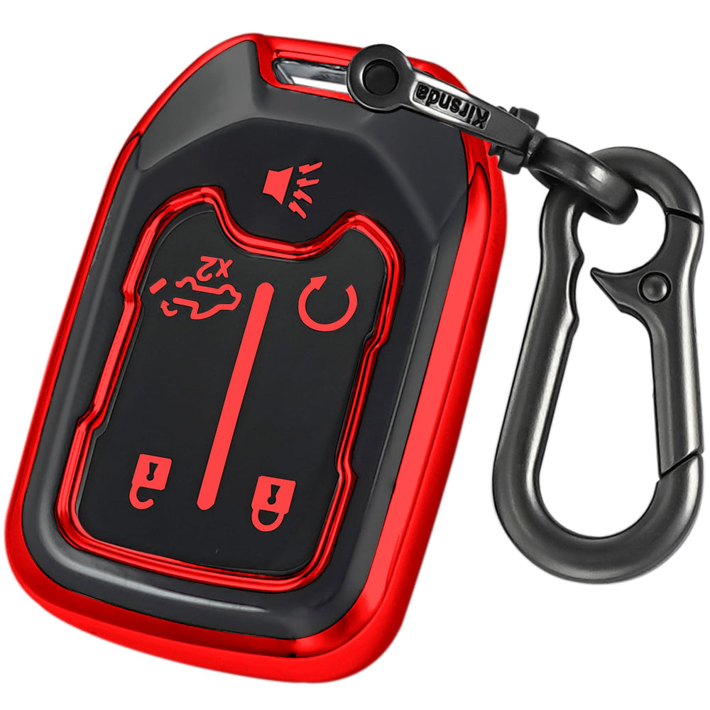Kirsnda Chevy key fob red cover with 5-button protection