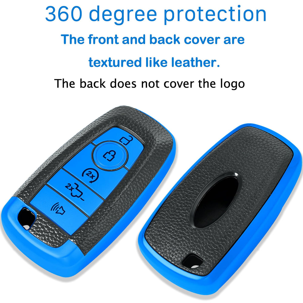 Kirsnda five-button Ford key fob case ensures easy button access.