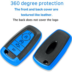 Kirsnda five-button Ford key fob case ensures easy button access.