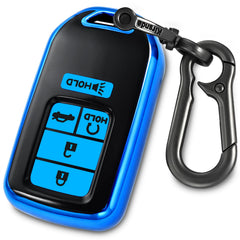 Kirsnda Honda key fob blue 5-button cover protects the remote.