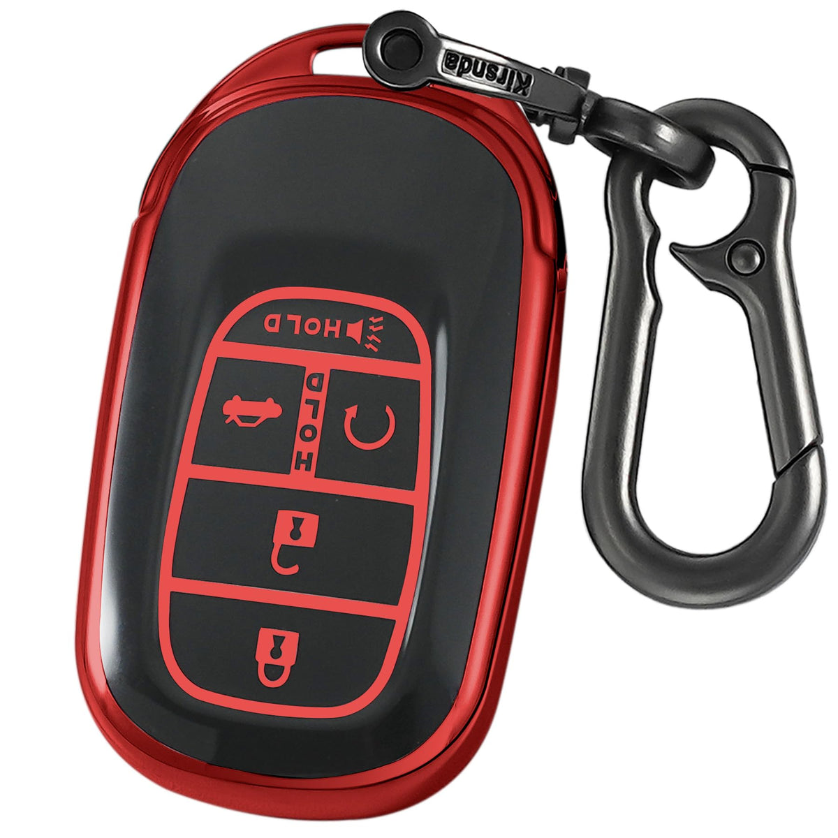 Kirsnda Honda key fob cover in red protects the remote while adding style
