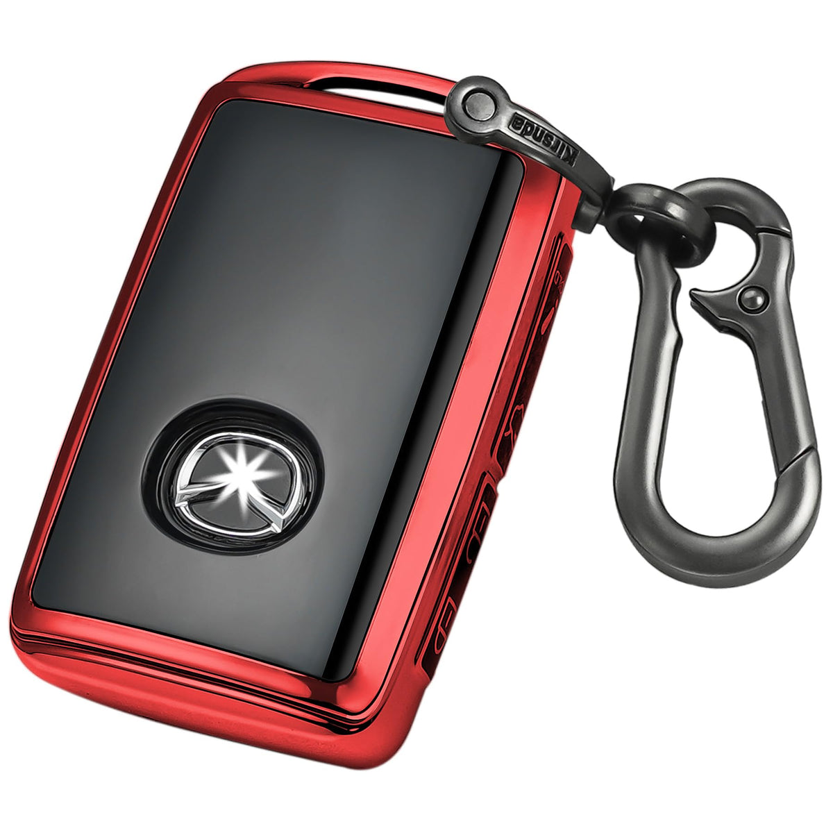 Kirsnda Mazda key fob cover red with protective shell for daily use