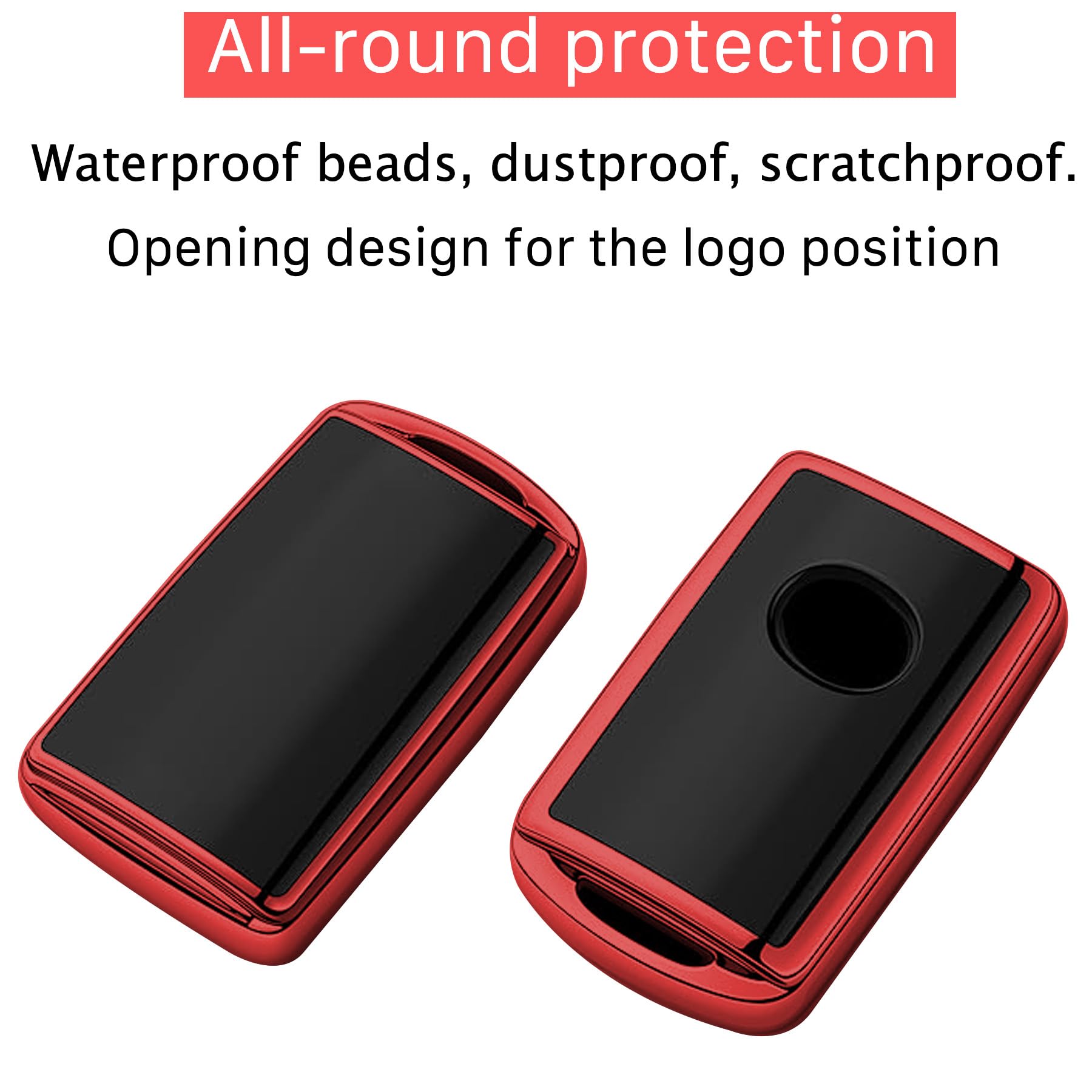Kirsnda Mazda remote keychain red provides reliable protection and easy handling